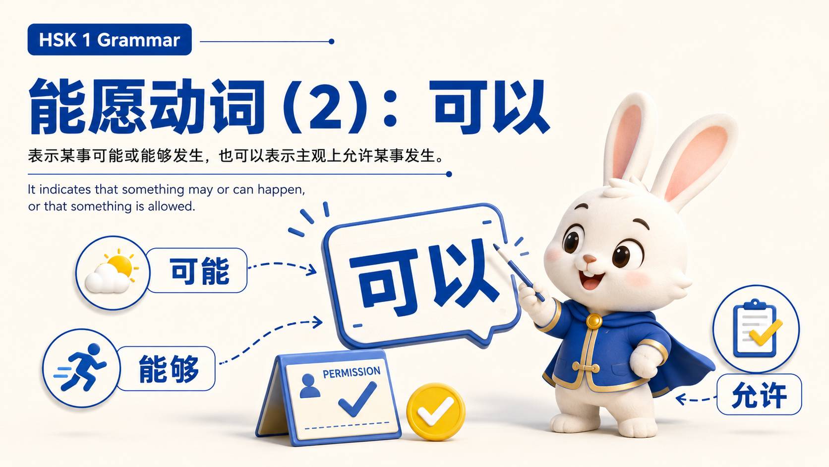 能愿动词(2):可以