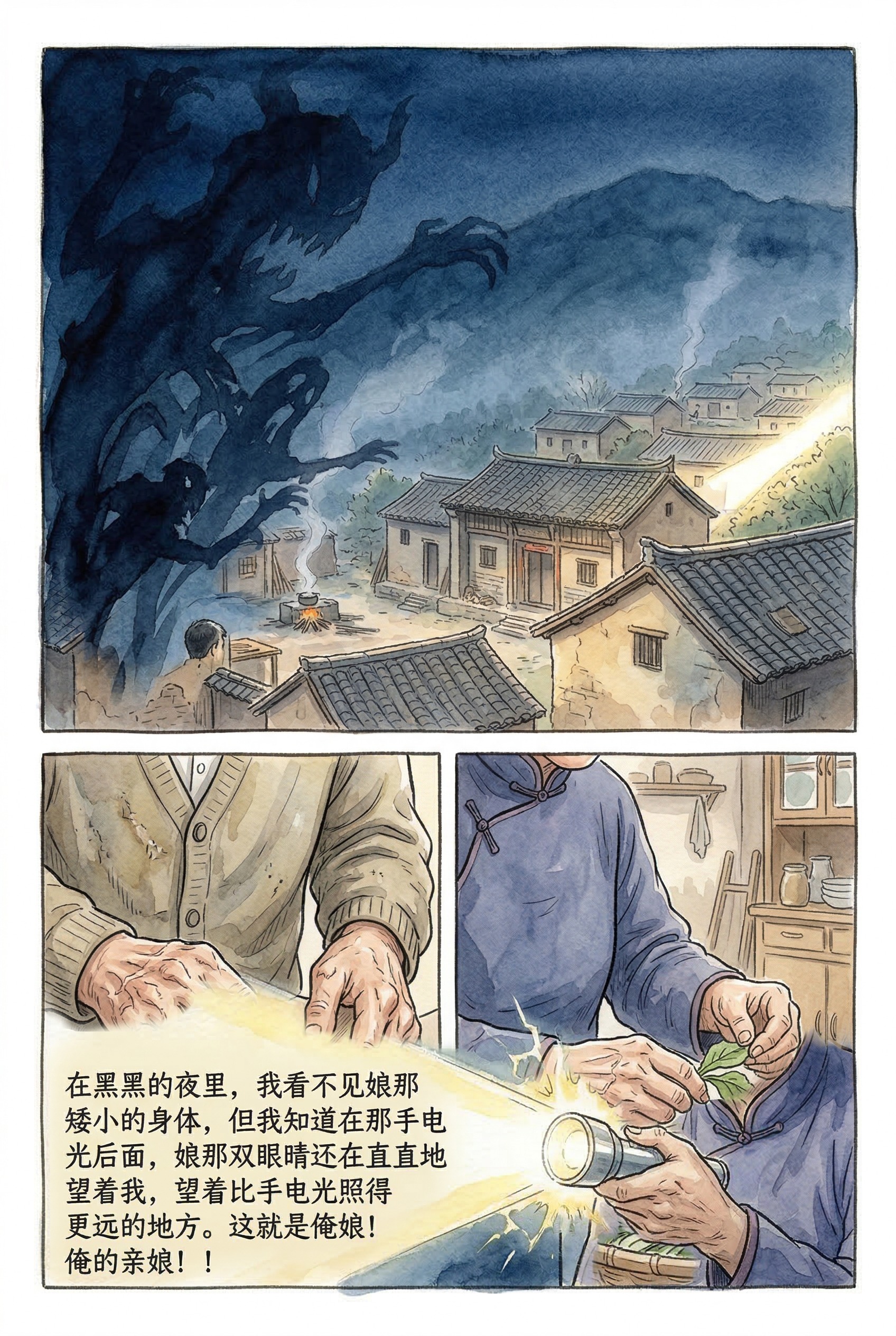 (Double-Page Spread): The Light in the Dark