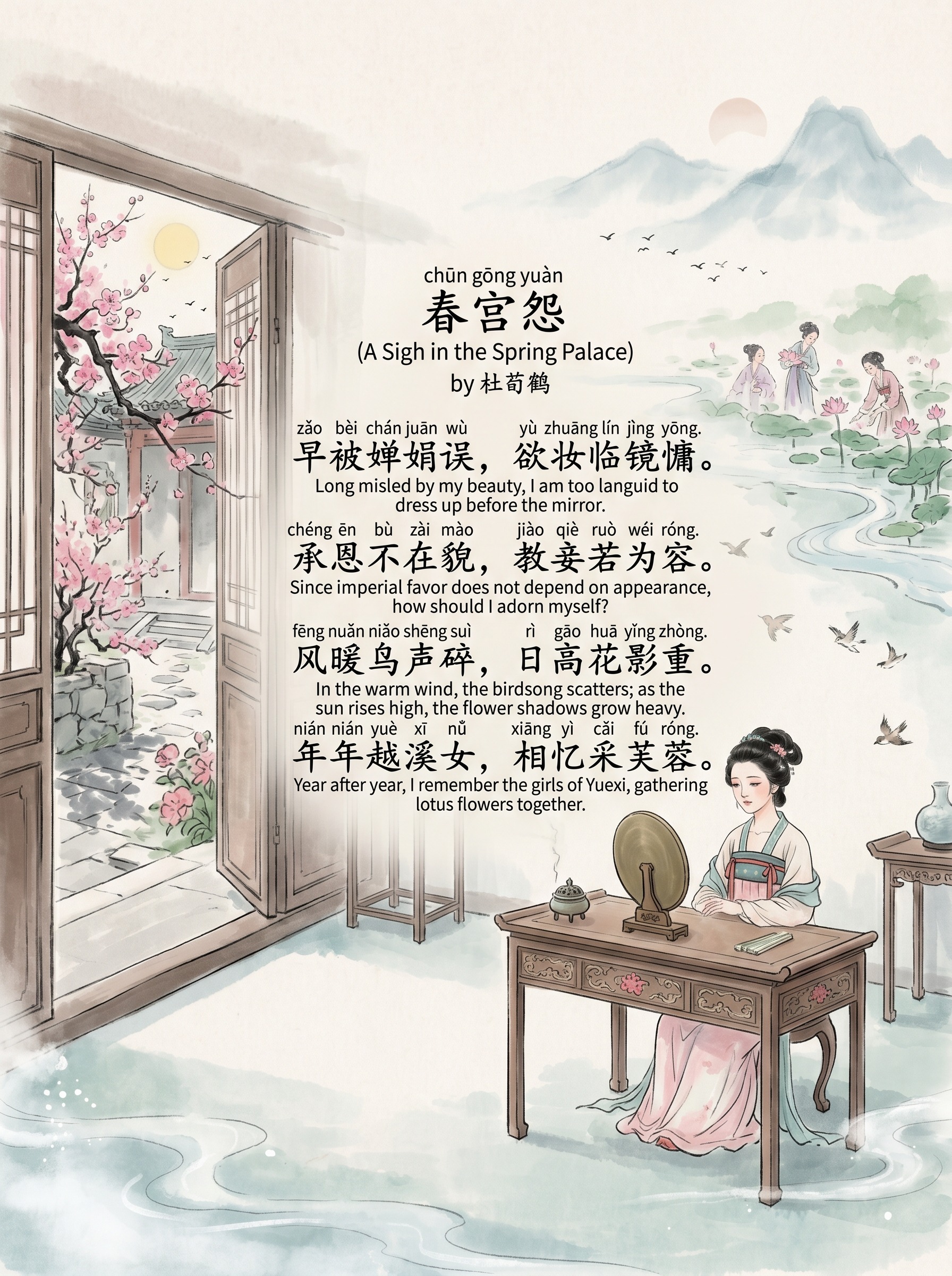 chūn gōng yuàn 春宫怨 A Sigh in the Spring Palace