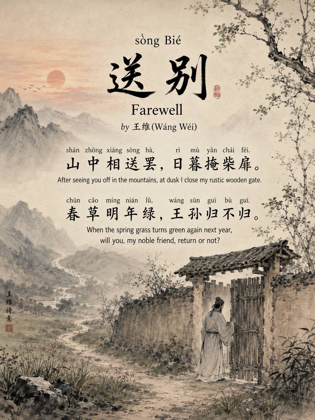 sòng Bié送别Farewell