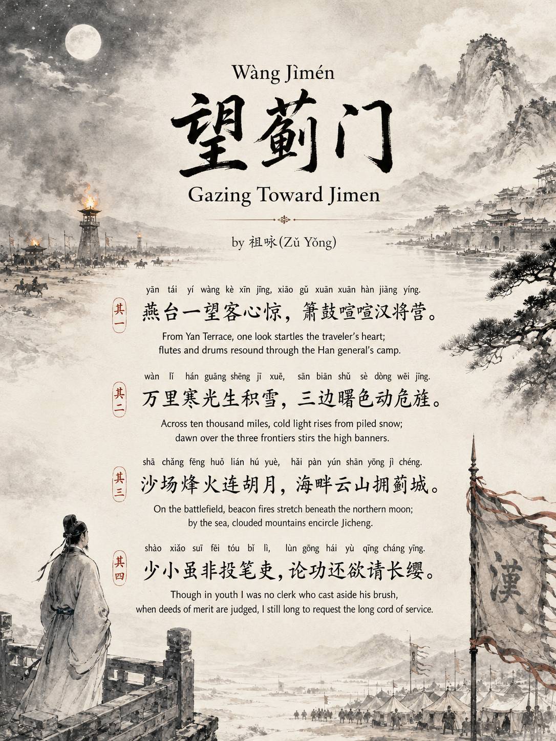 Wàng Jìmén望蓟门Gazing Toward Jimen