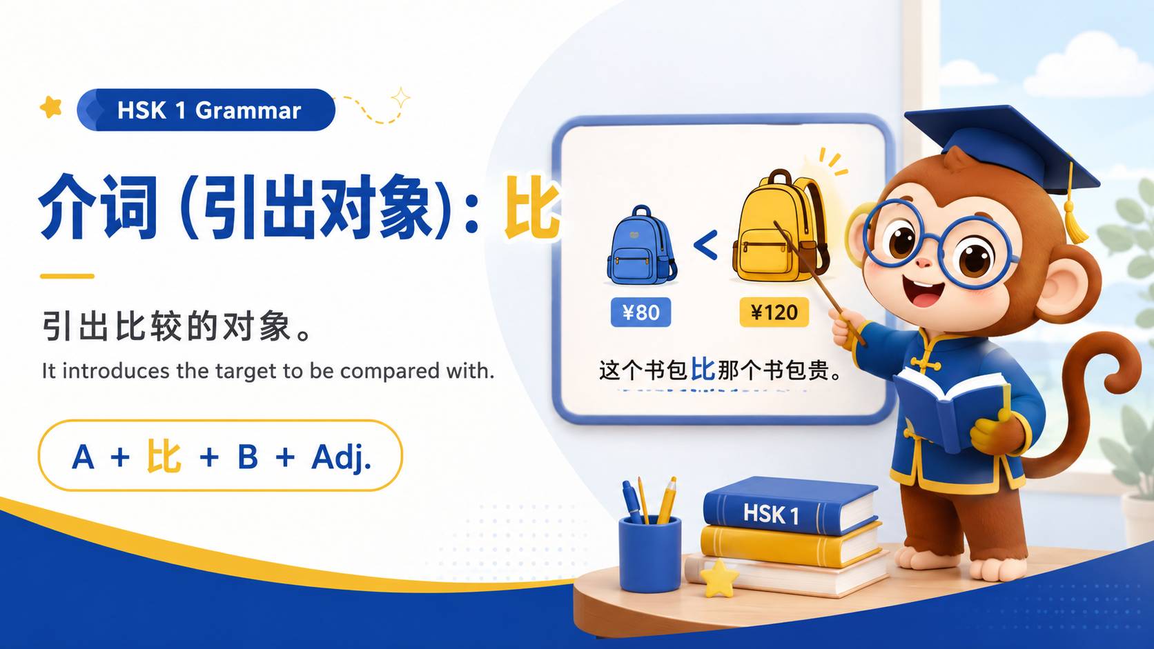介词(引出对象):比