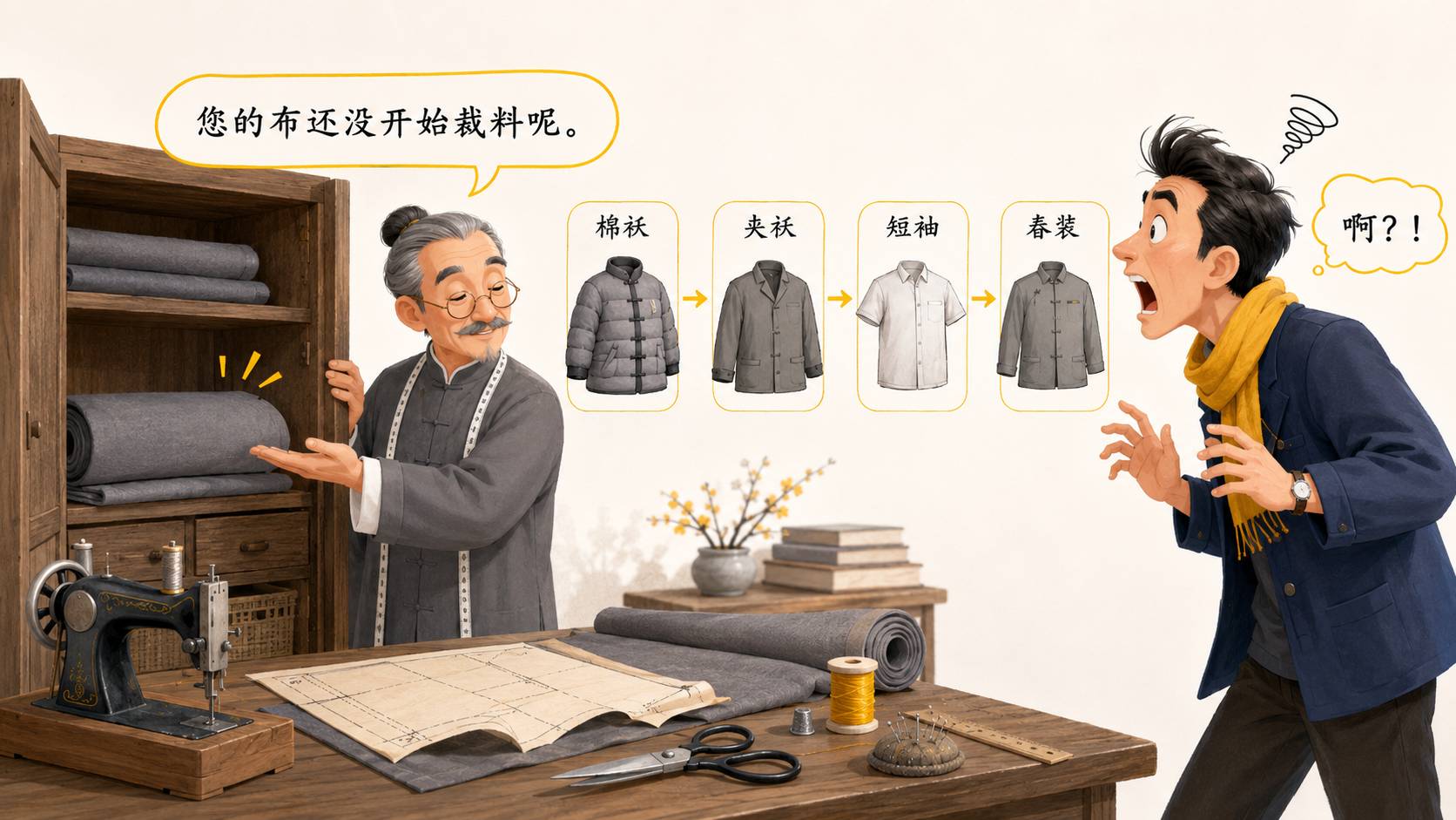 慢性子裁缝和急性子顾客